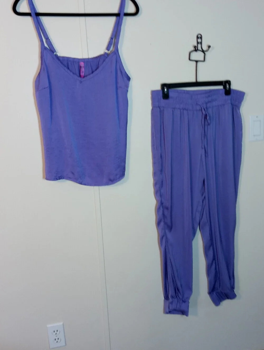 Adore Me Large Purple Spaghetti strap Matching Gorgeous Genie Pajama set